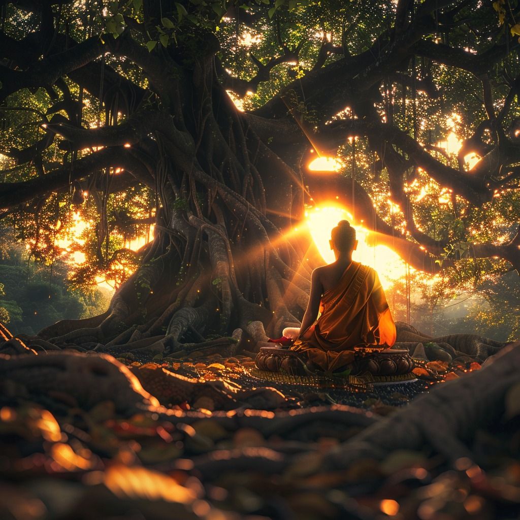 Meditation and purification after fire ritual